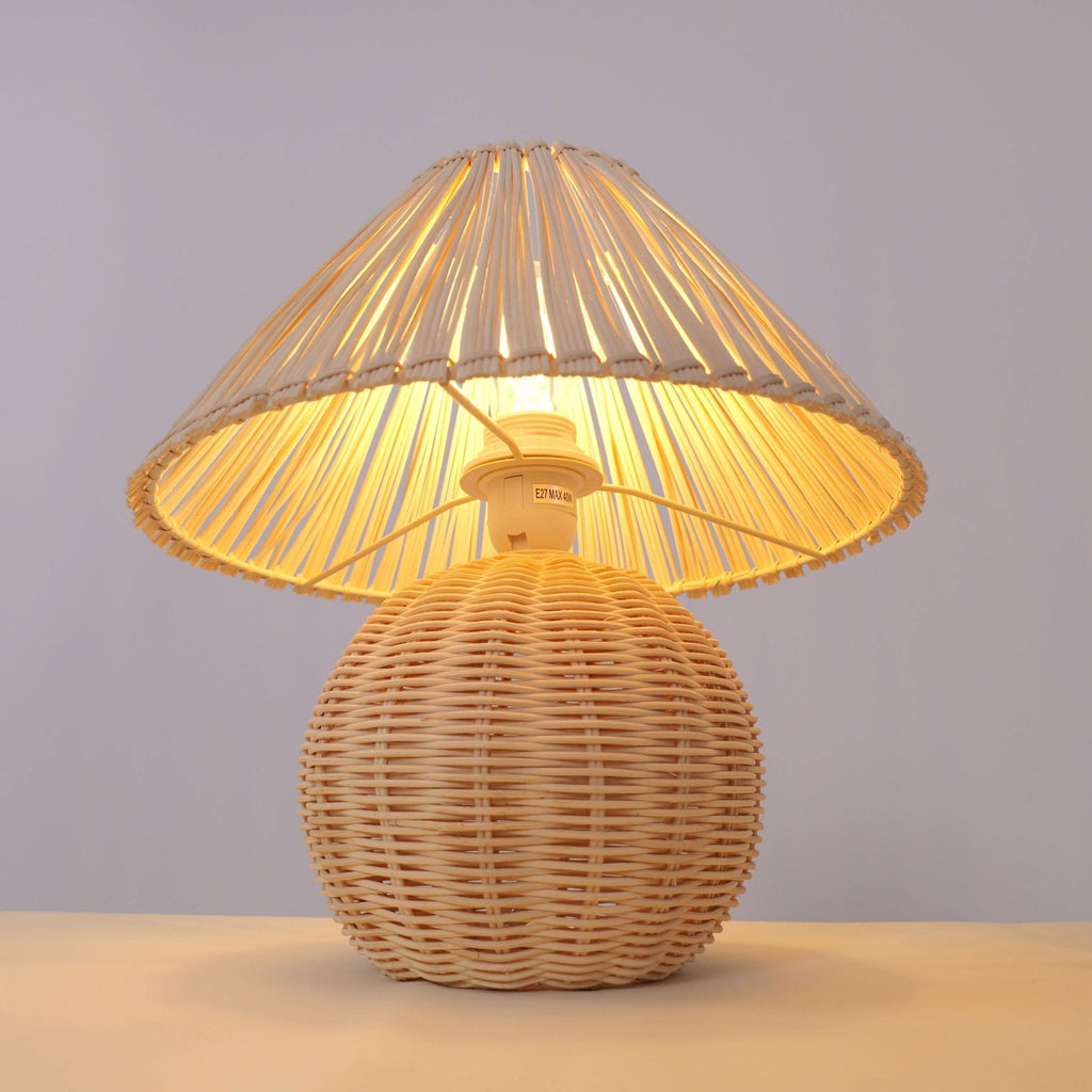 Lightsin Eco-friendly Handwoven Rattan Table Lamp