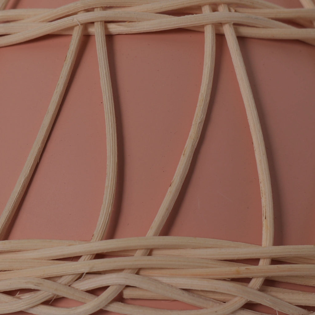 Lightsin Modern Rattan Pendant Light Available in Grey, Pink, and White