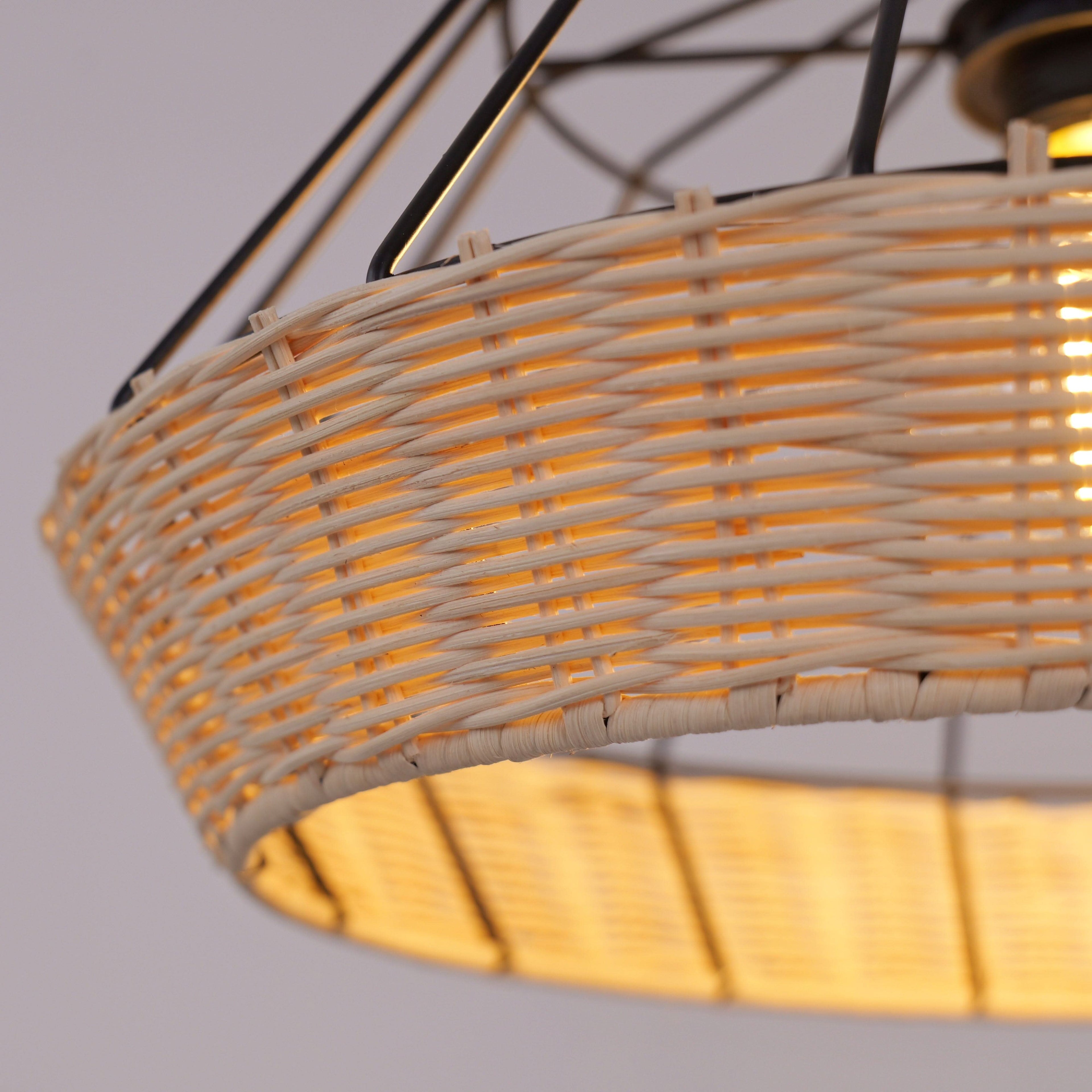 Glyph-Lightsin Geometric Bamboo Pendant Light for a Touch of Natural Modernity