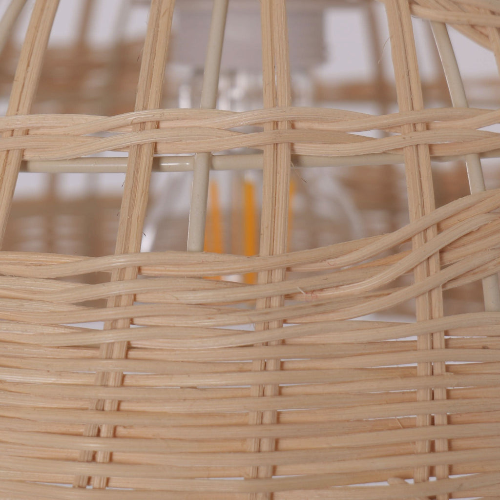 Lightsin Eco-Friendly Dome-Shaped Rattan Pendant Light for Home Decor