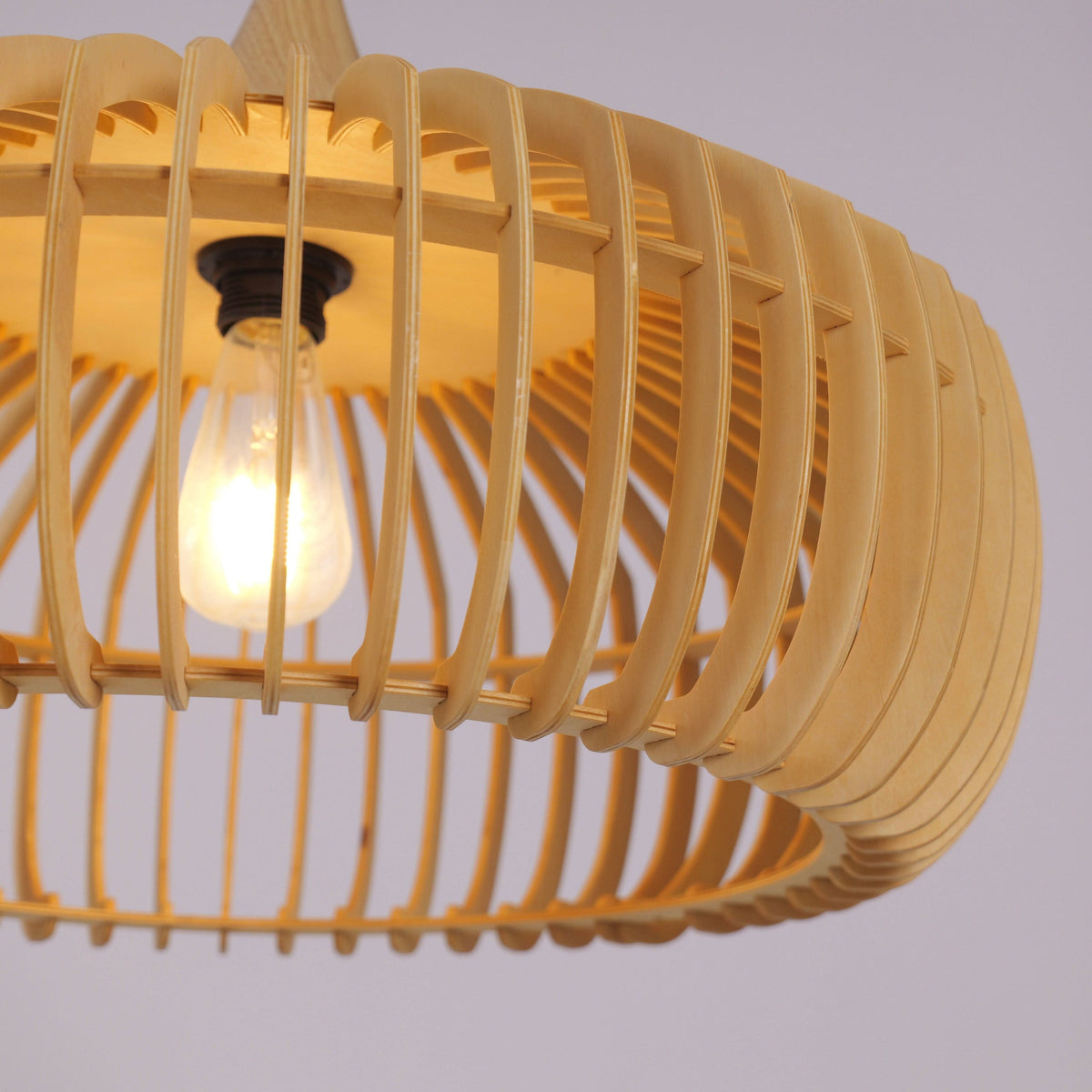 Lightsin Shadome-Handcrafted Wood Pendant Light for Kitchen Island and Modern Interiors