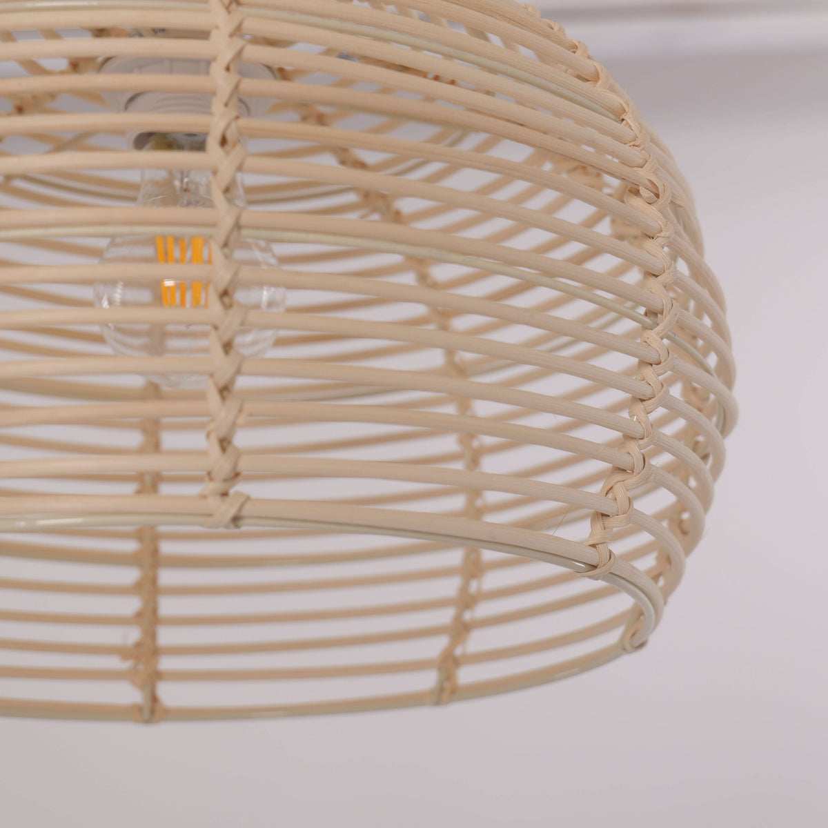 Lightsin Cella-Lightweight Open Weave Rattan Ceiling Light