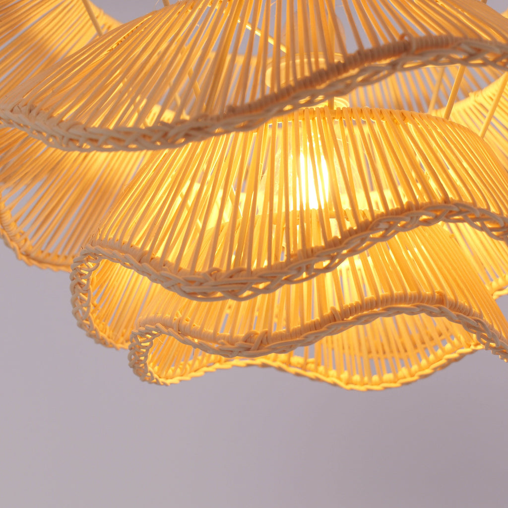 Lightsin Multi-tiered rattan pendant lamp