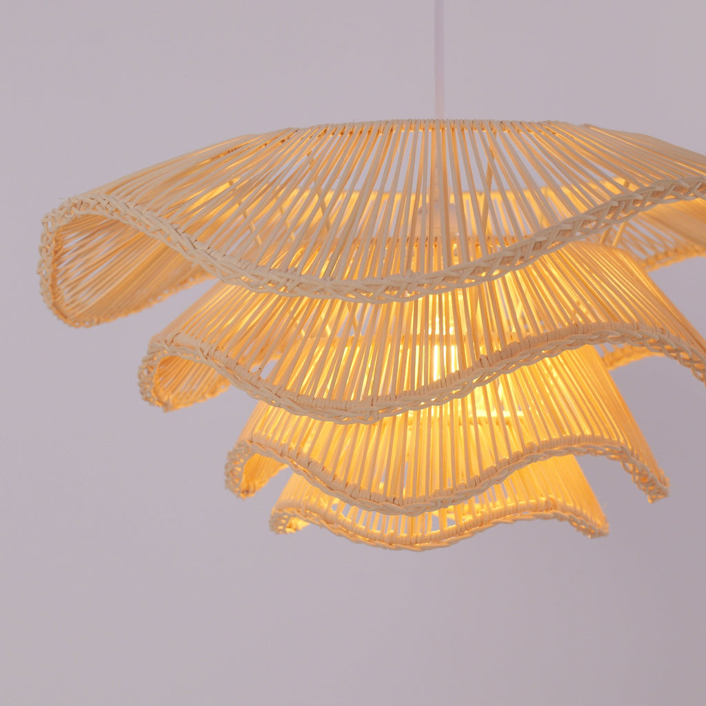 Lightsin Multi-tiered rattan pendant lamp