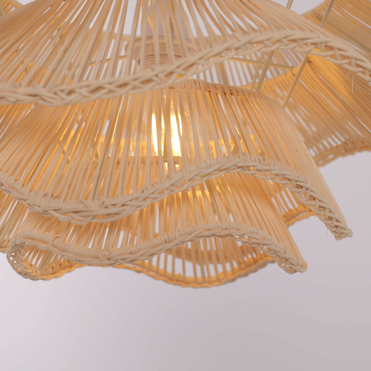 Lightsin Multi-tiered rattan pendant lamp