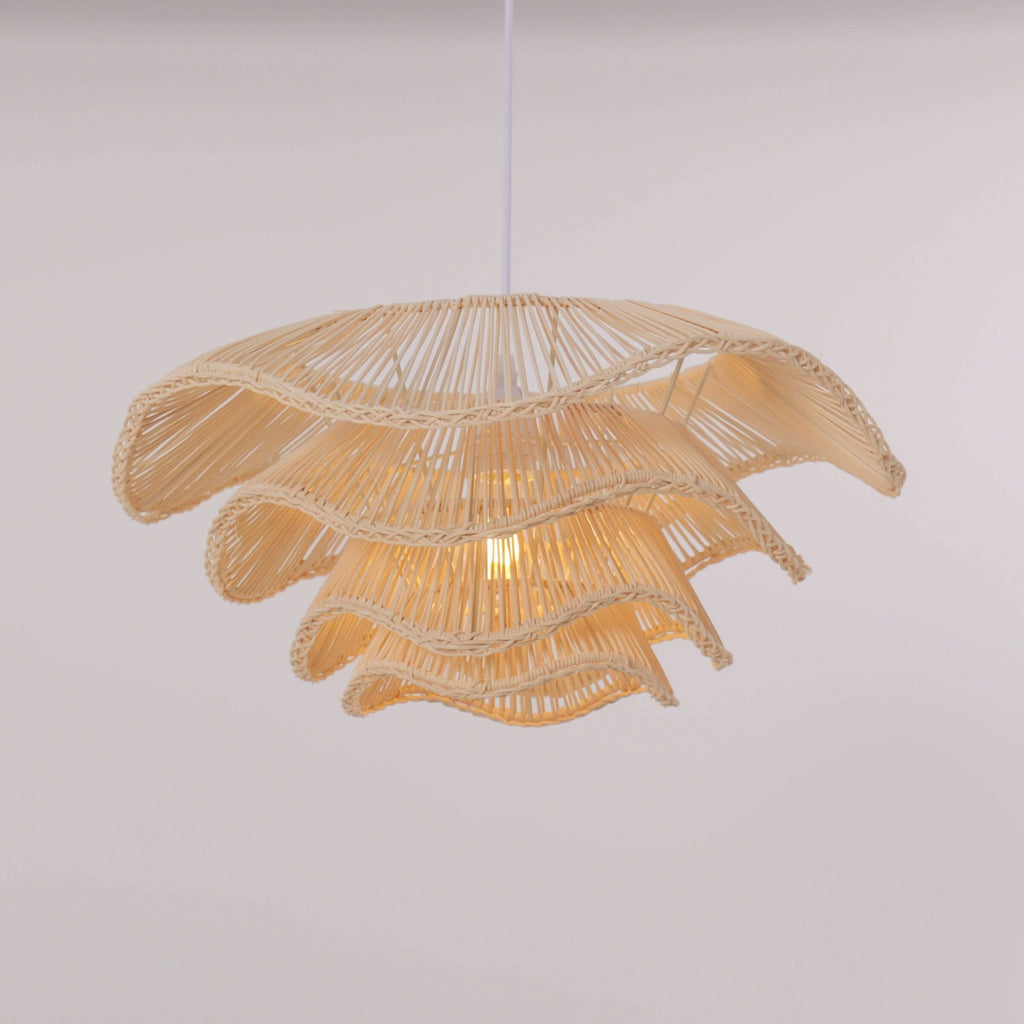 Lightsin Multi-tiered rattan pendant lamp