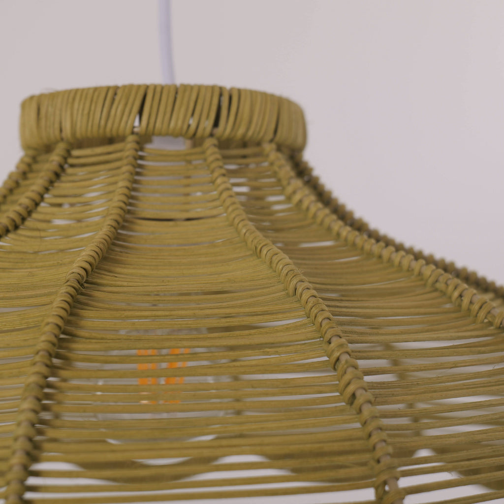 Lightsin Reseda Petal Shaped Rattan Pendant Light