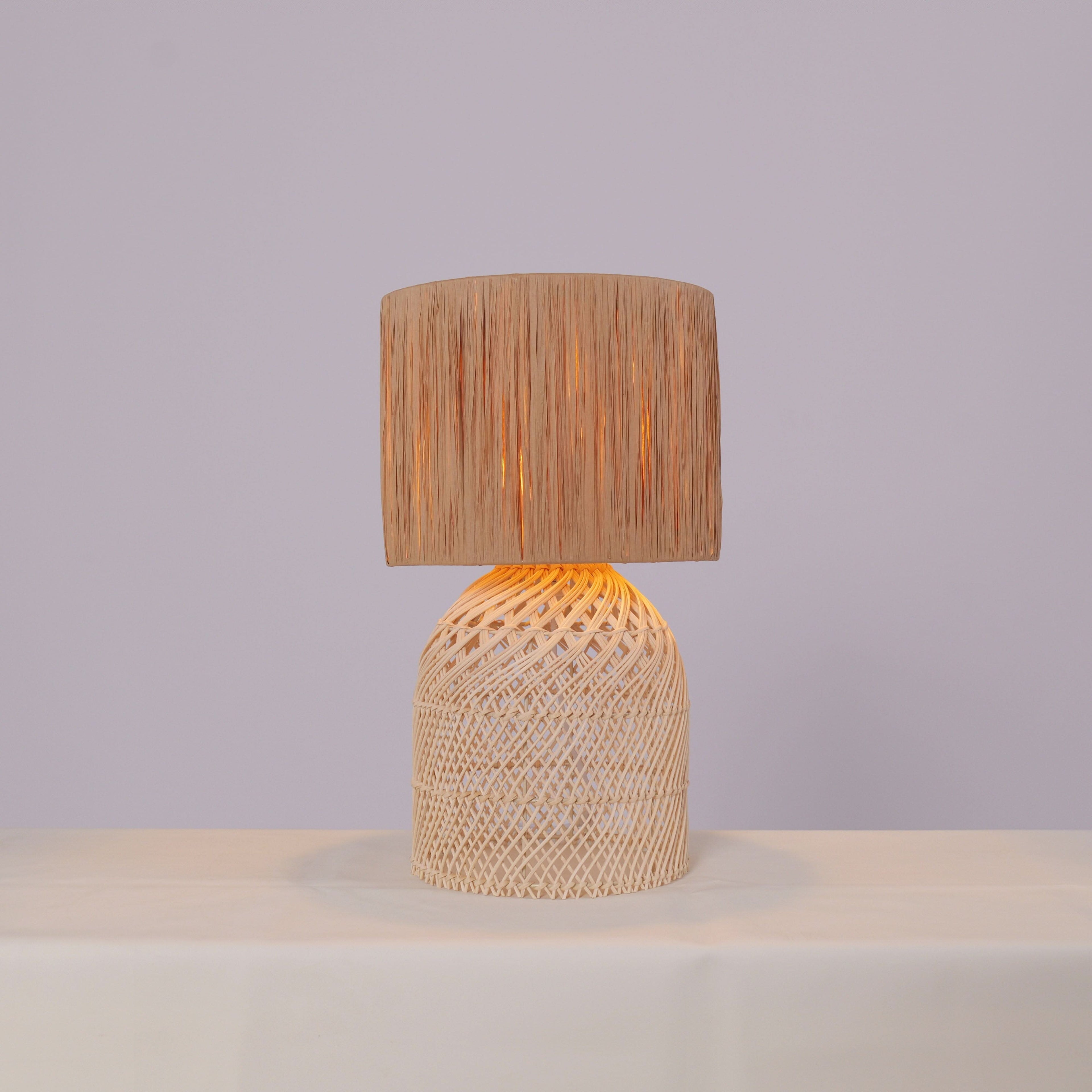 Lightsin Minimalist style Rattan Table Lamps for Cozy Living Spaces