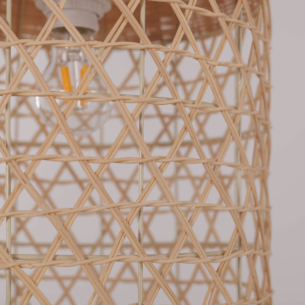 Lightsin Japanese Capsule-Shaped Rattan Pendant Light