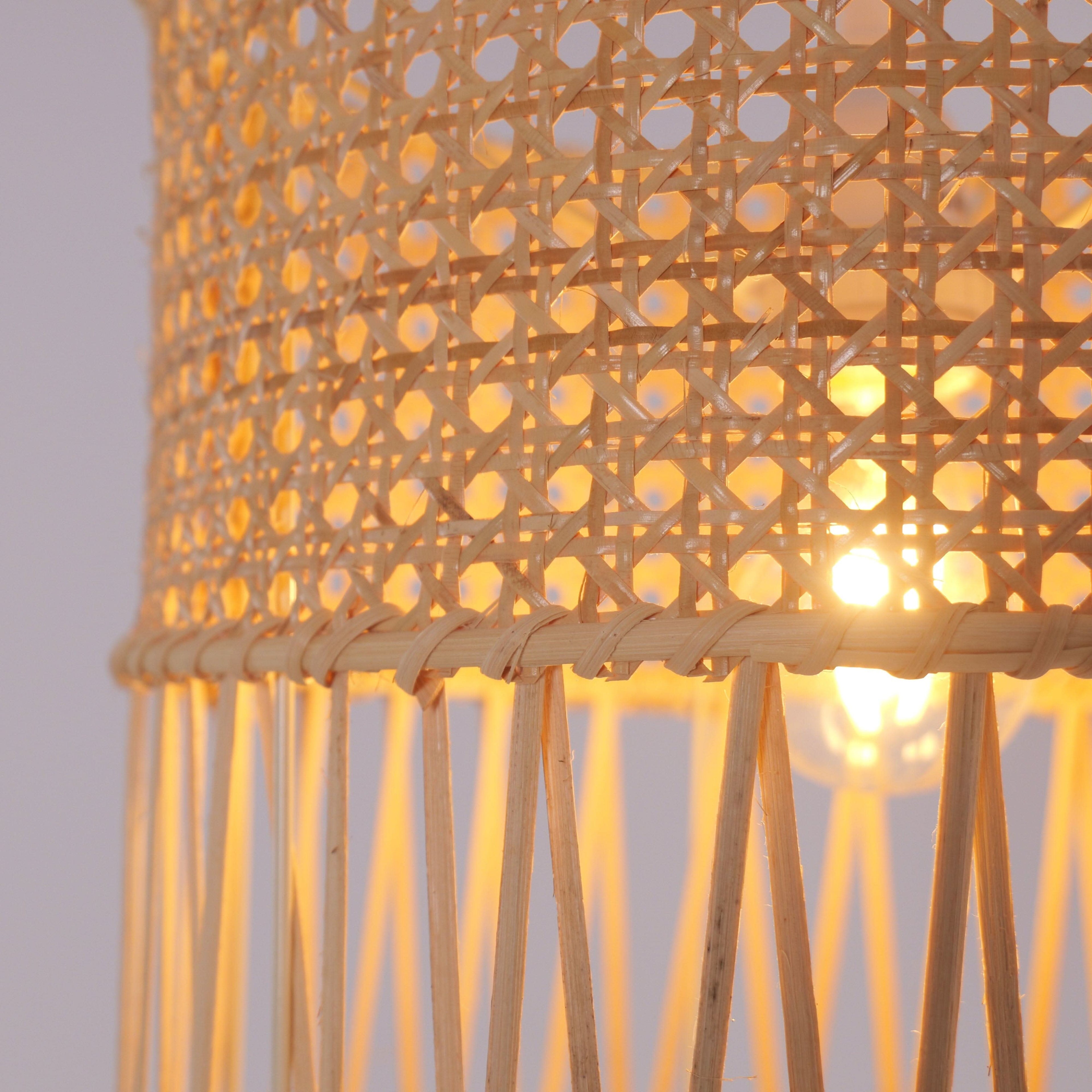 Lightsin Wabi-Sabi Style Hand-woven Rattan Pendant Light