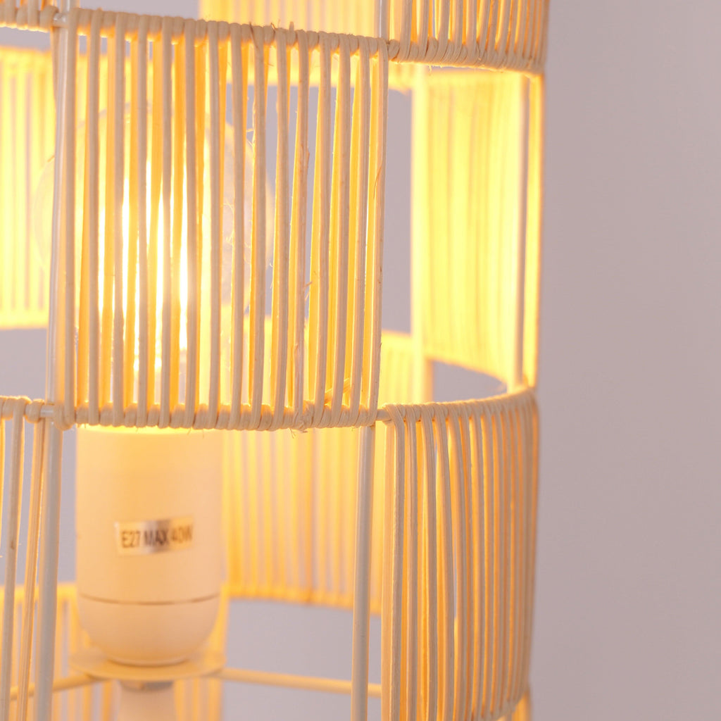Lightsin Minimalist Square Hollow Rattan Floor Lamp
