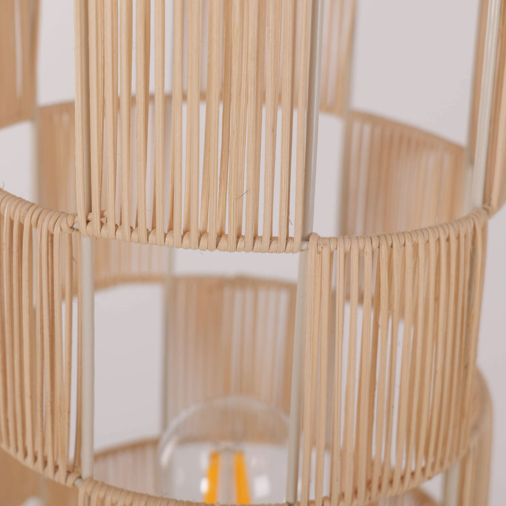 Lightsin Minimalist Square Hollow Rattan Floor Lamp