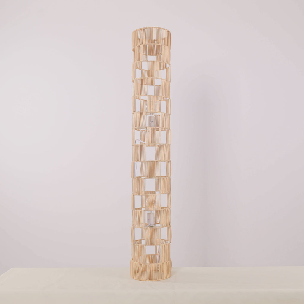 Lightsin Minimalist Square Hollow Rattan Floor Lamp