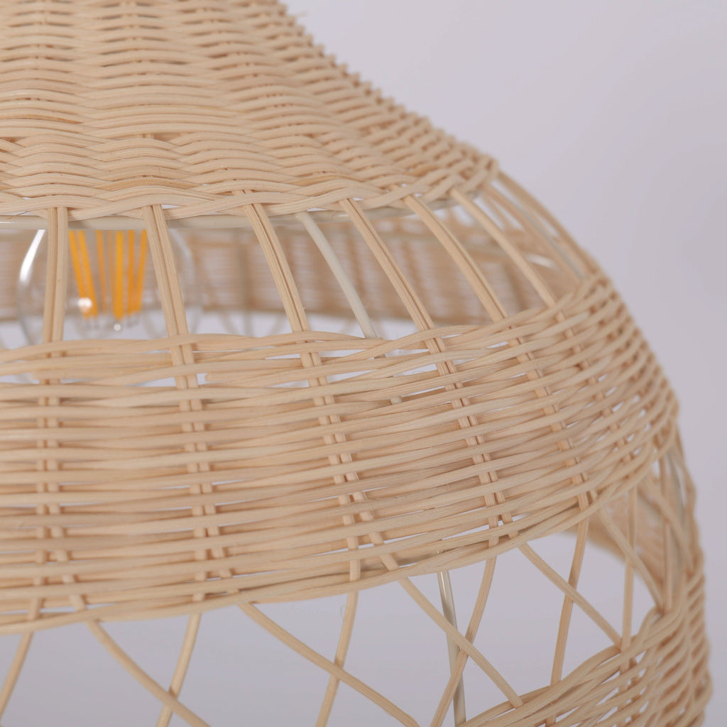 Lightsin Cella-Natural Rattan Pendant Light - Handwoven Ceiling Light, Durable & Rustic