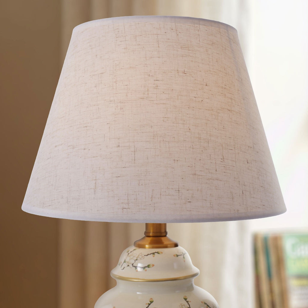 Lightsin Chinoiserie Hand-Painted Ceramic Ginger Jar Table Lamp