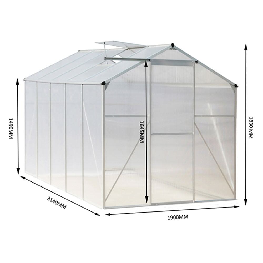 Aluminium Hobby Greenhouse with Window Opening