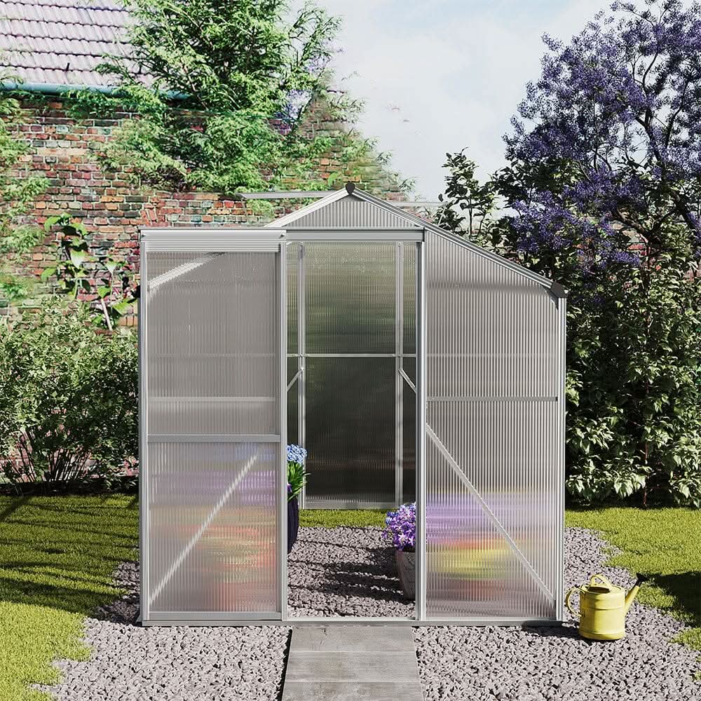 Aluminium Hobby Greenhouse with Window Opening