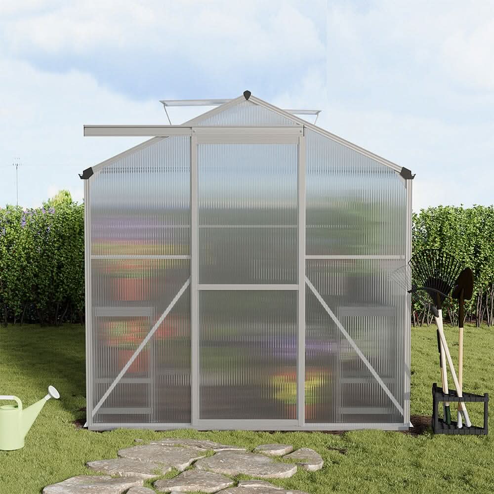 Aluminium Hobby Greenhouse with Window Opening