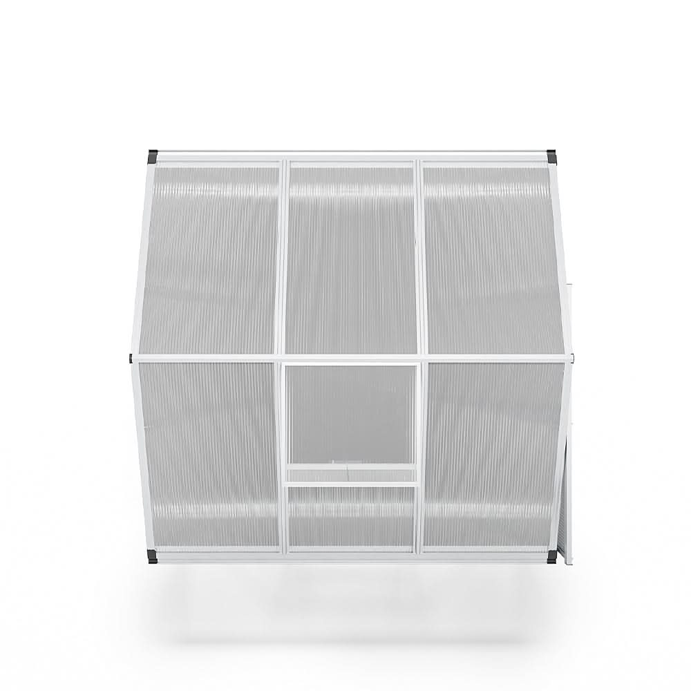 4x6ft/ 6x6ft/ 8x6ft/ 10x6ft Silver Aluminum Framed Greenhouse with Vent