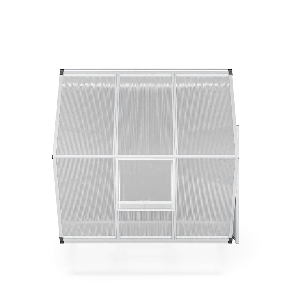 4x6ft/ 6x6ft/ 8x6ft/ 10x6ft Silver Aluminum Framed Greenhouse with Vent