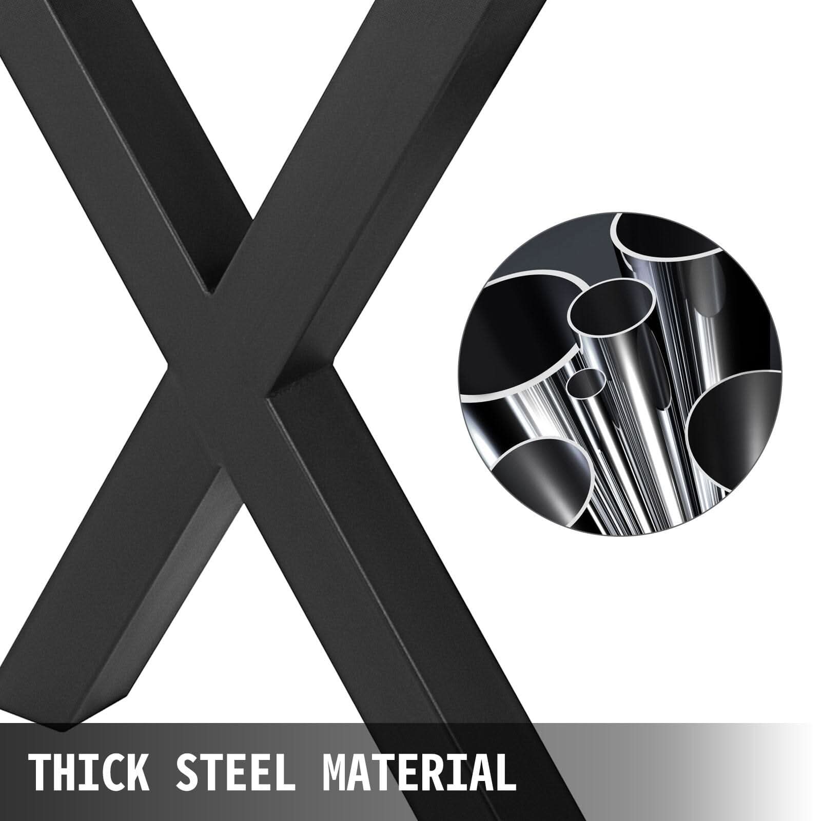 Industrial Metal X-Shaped Legs for Tables Desks for DIY Set of 2