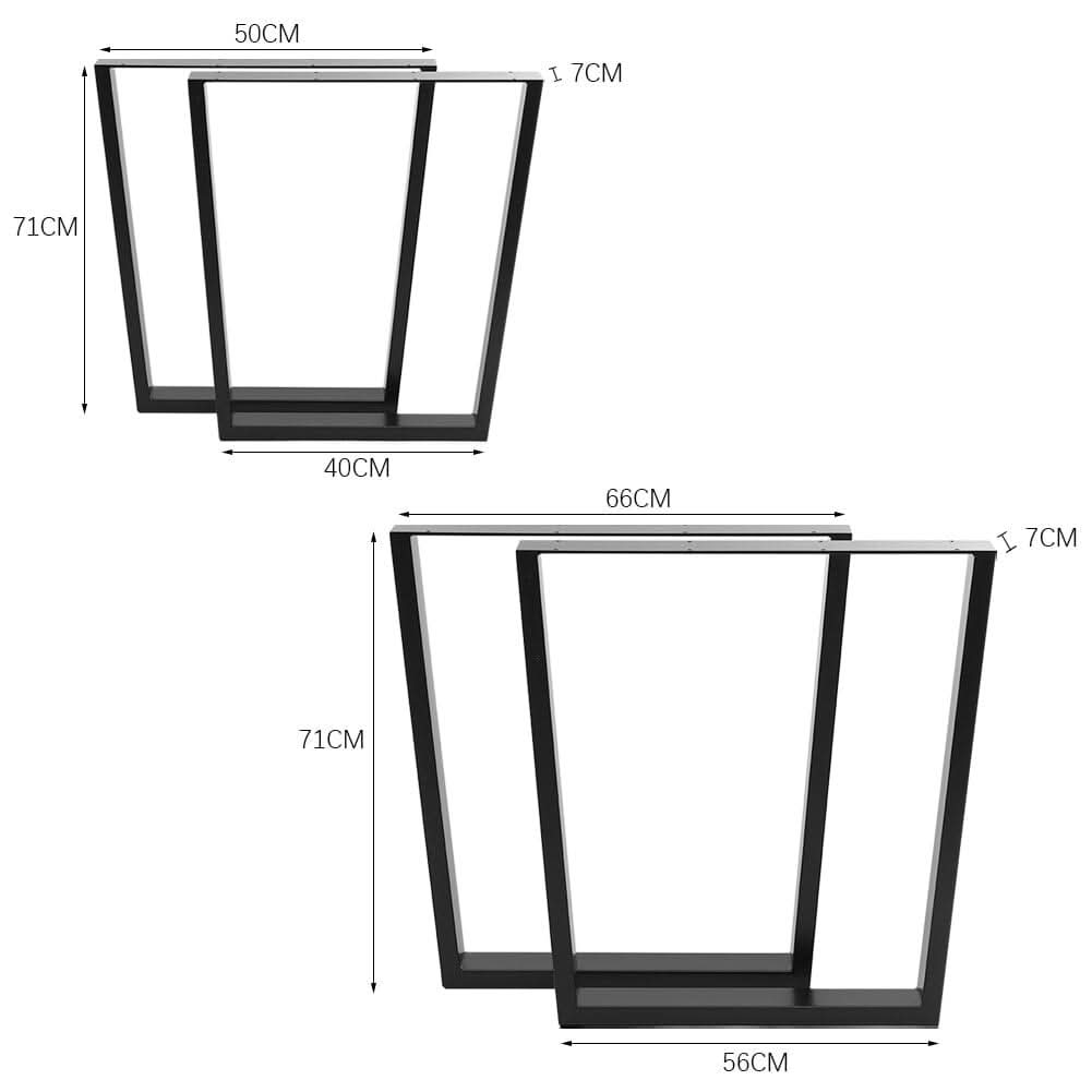 Industrial Set of 2 Table Legs DIY Steel Furniture Legs