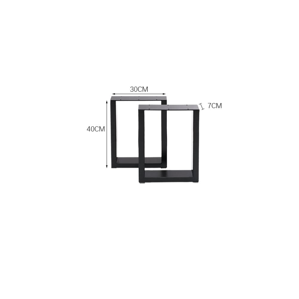 Set of 2 Industrial Heavy Duty Rectangular Metal Table Legs