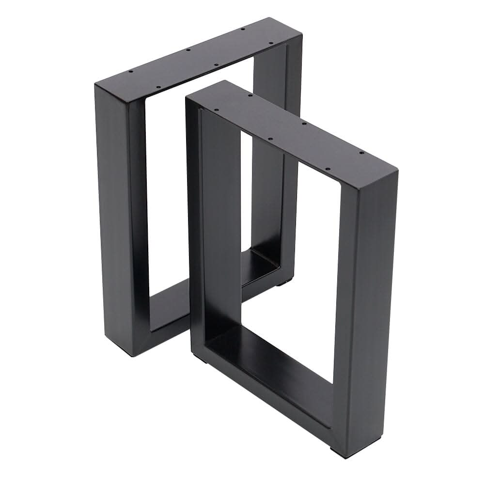 Set of 2 Industrial Heavy Duty Rectangular Metal Table Legs