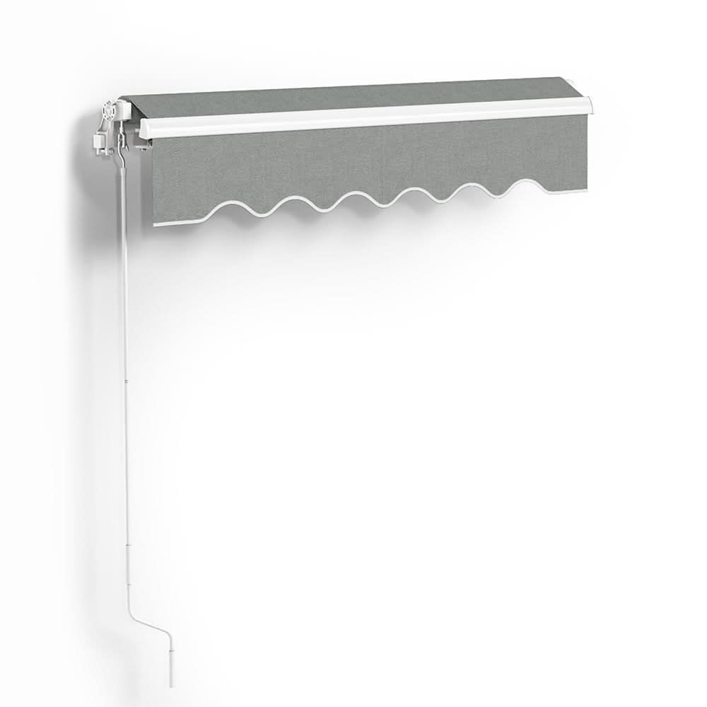 6ft/ 8ft/ 9ft/ 11ft/ 13ft Outdoor Retractable Patio Manual Shelter Awning Canopy for Window and Door
