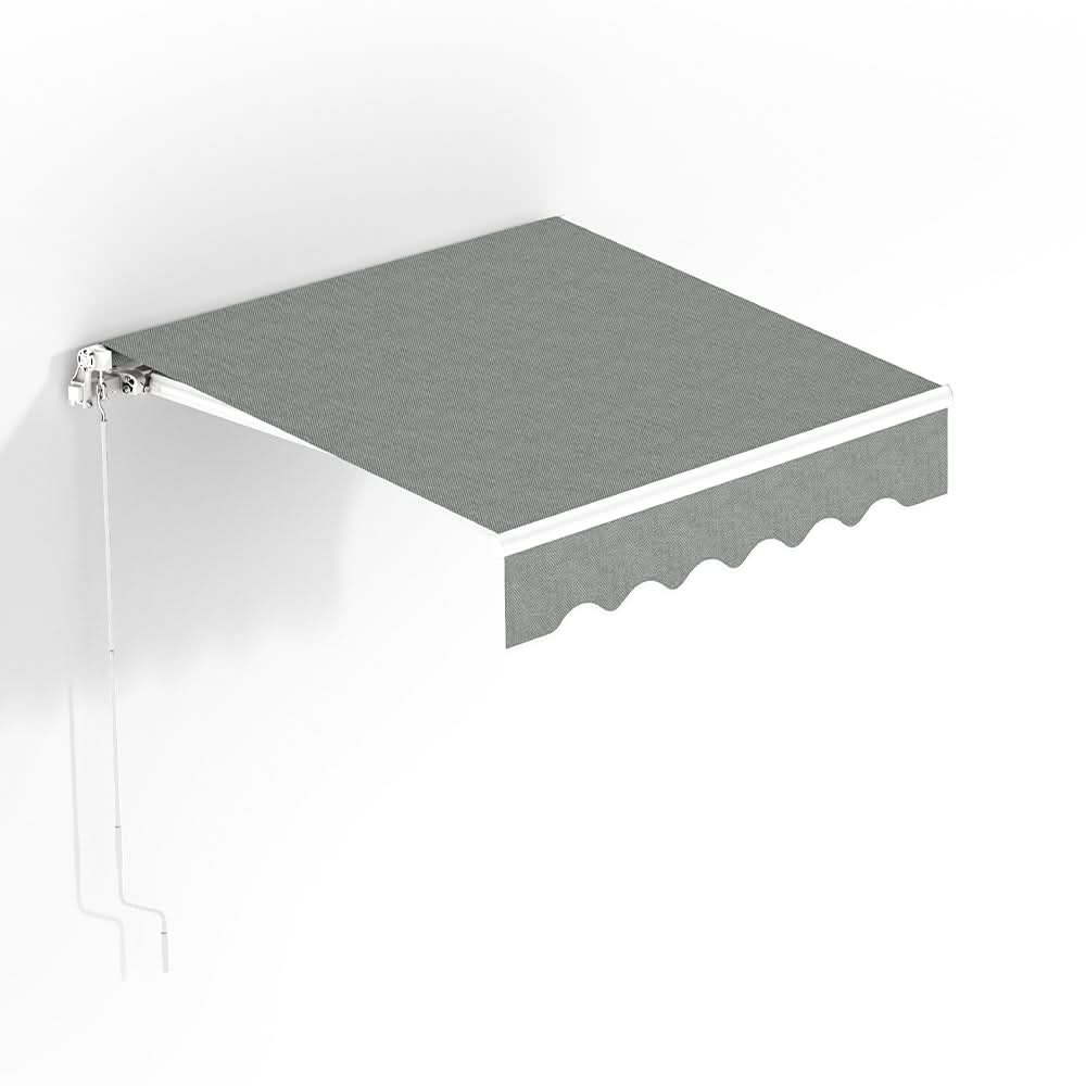 6ft/ 8ft/ 9ft/ 11ft/ 13ft Outdoor Retractable Patio Manual Shelter Awning Canopy for Window and Door