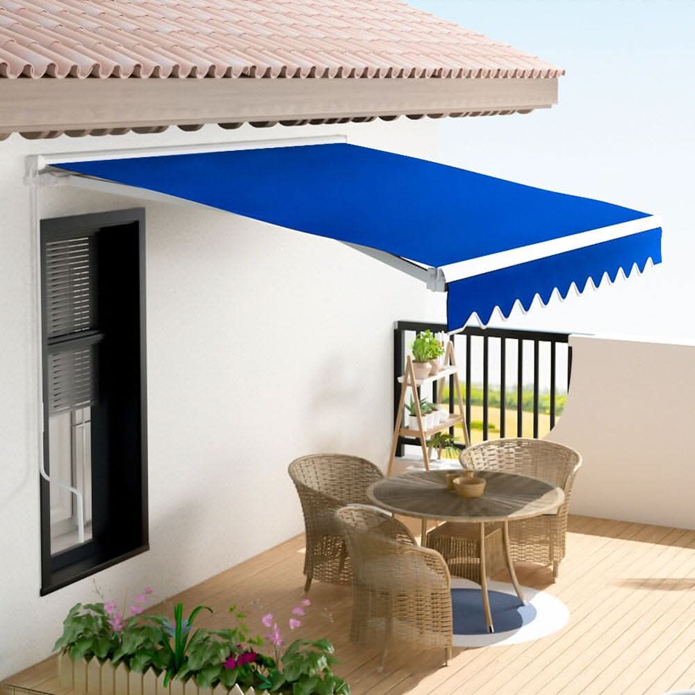 6ft/ 8ft/ 9ft/ 11ft/ 13ft Outdoor Retractable Patio Manual Shelter Awning Canopy for Window and Door
