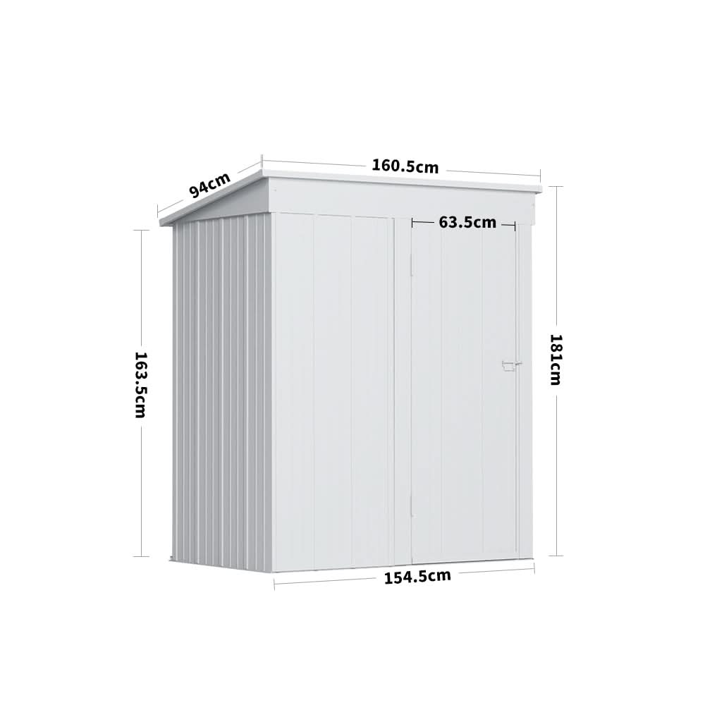 4 x6/ 5 x3 /6 x8 ft Metal Classic Lockable Tool Storage Bike Shed Brown Shed