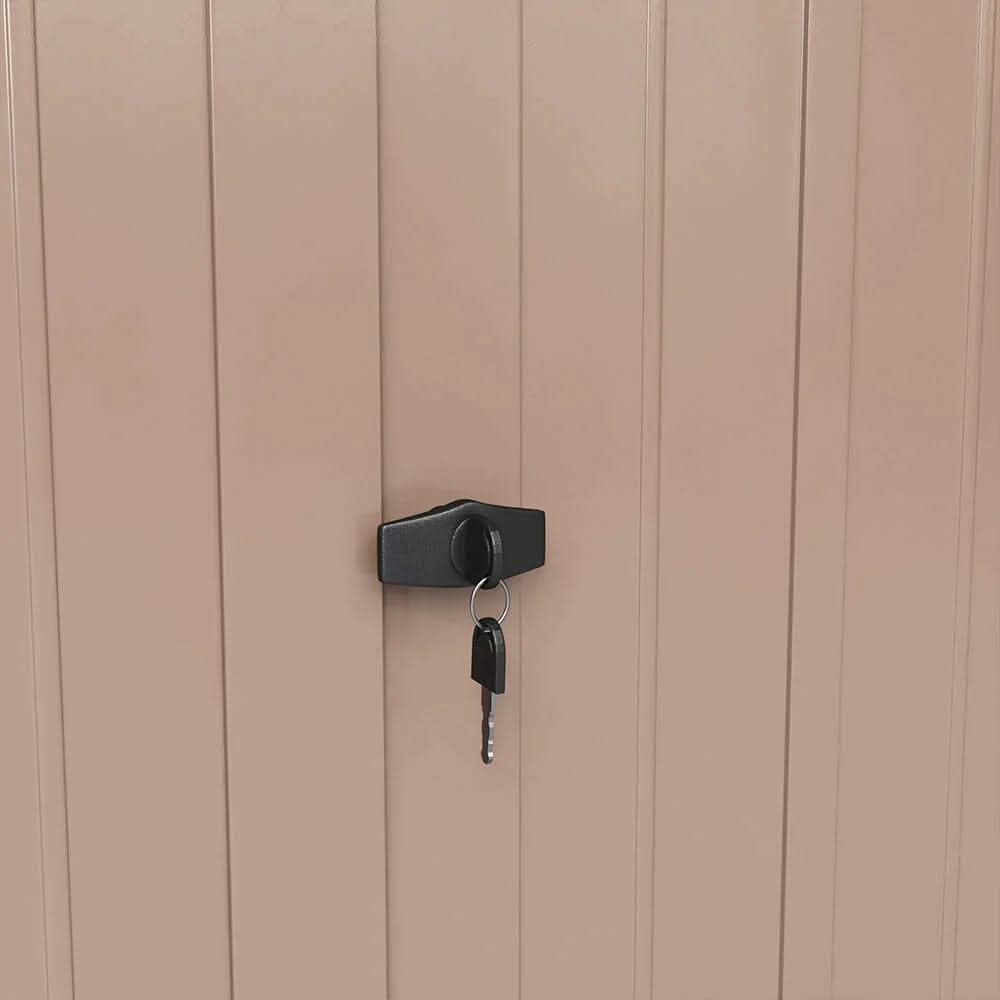 4 x6/ 5 x3 /6 x8 ft Metal Classic Lockable Tool Storage Bike Shed Brown Shed