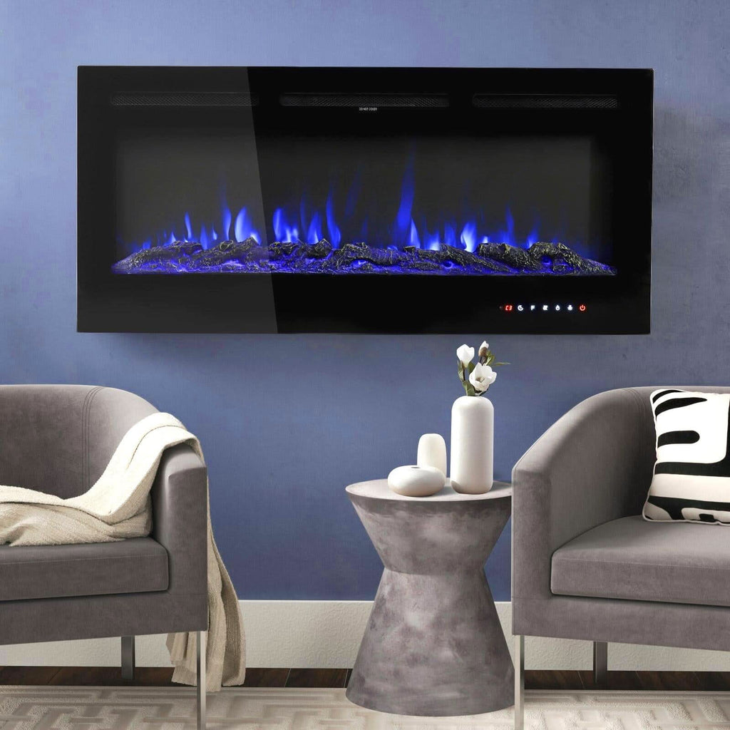 40 Inch Inset Fireplaces 5120 BTU Wall-Mounted Electric Fireplace 9 LED Flame Colours