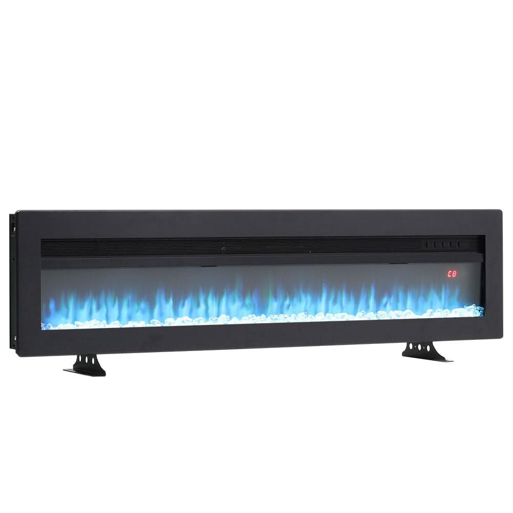 40/50/60 Inch Black/White 9 flame colour Electric Fireplace 1800W Wall Mounted Heater With Installation Kit