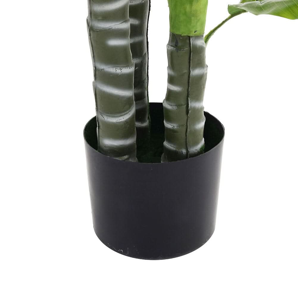 Artificial Tropical Plant with Plastic Flowerpot Home