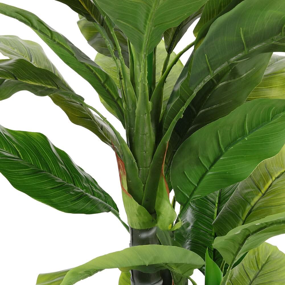 Artificial Tropical Plant with Plastic Flowerpot Home