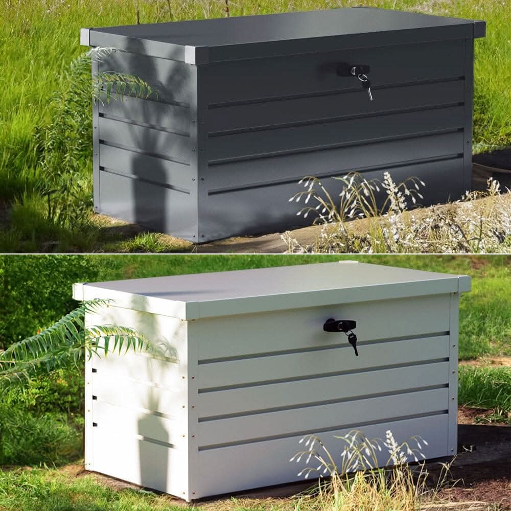 350L Steel Garden Steel Box  Patio Waterproof Storage Box
