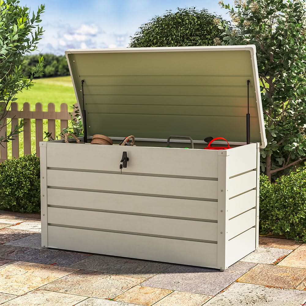 350L Steel Garden Steel Box  Patio Waterproof Storage Box