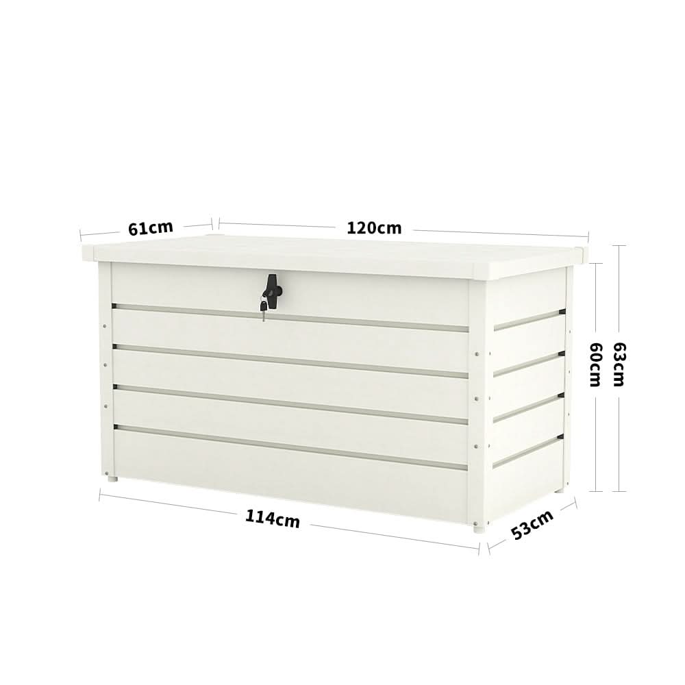 350L Steel Garden Steel Box  Patio Waterproof Storage Box
