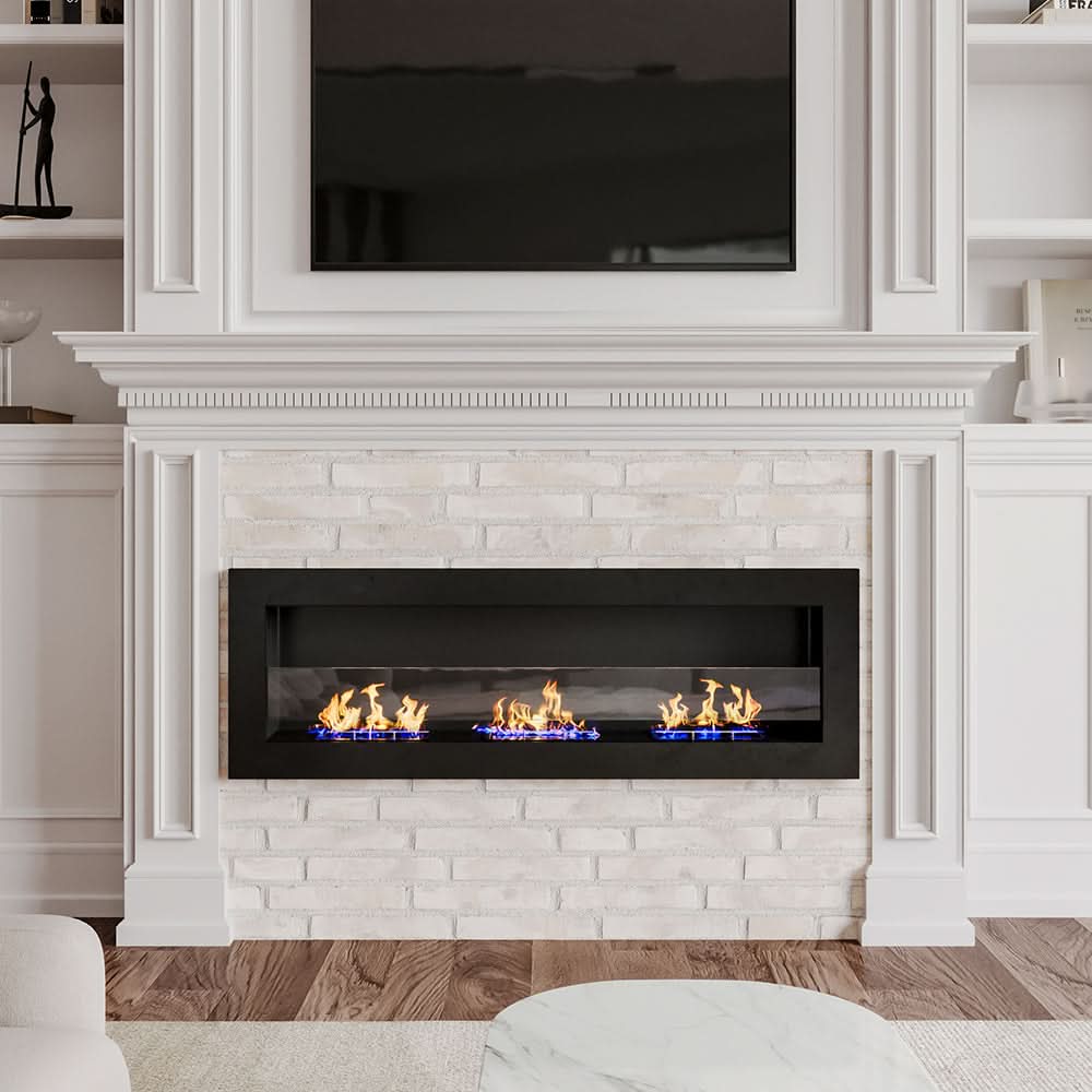 35/47 Inch Bio Ethanol Fireplace Wall Mounted Fireplaces Easy Installation