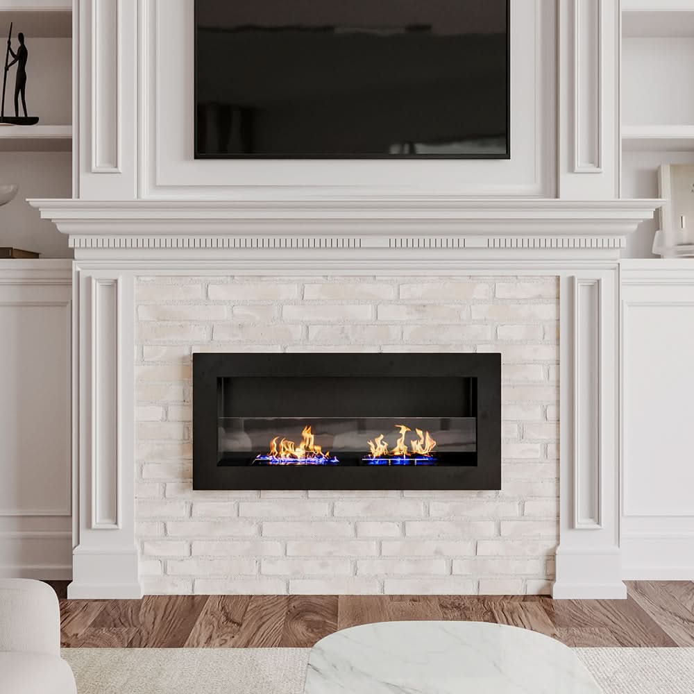 35/47 Inch Bio Ethanol Fireplace Wall Mounted Fireplaces Easy Installation