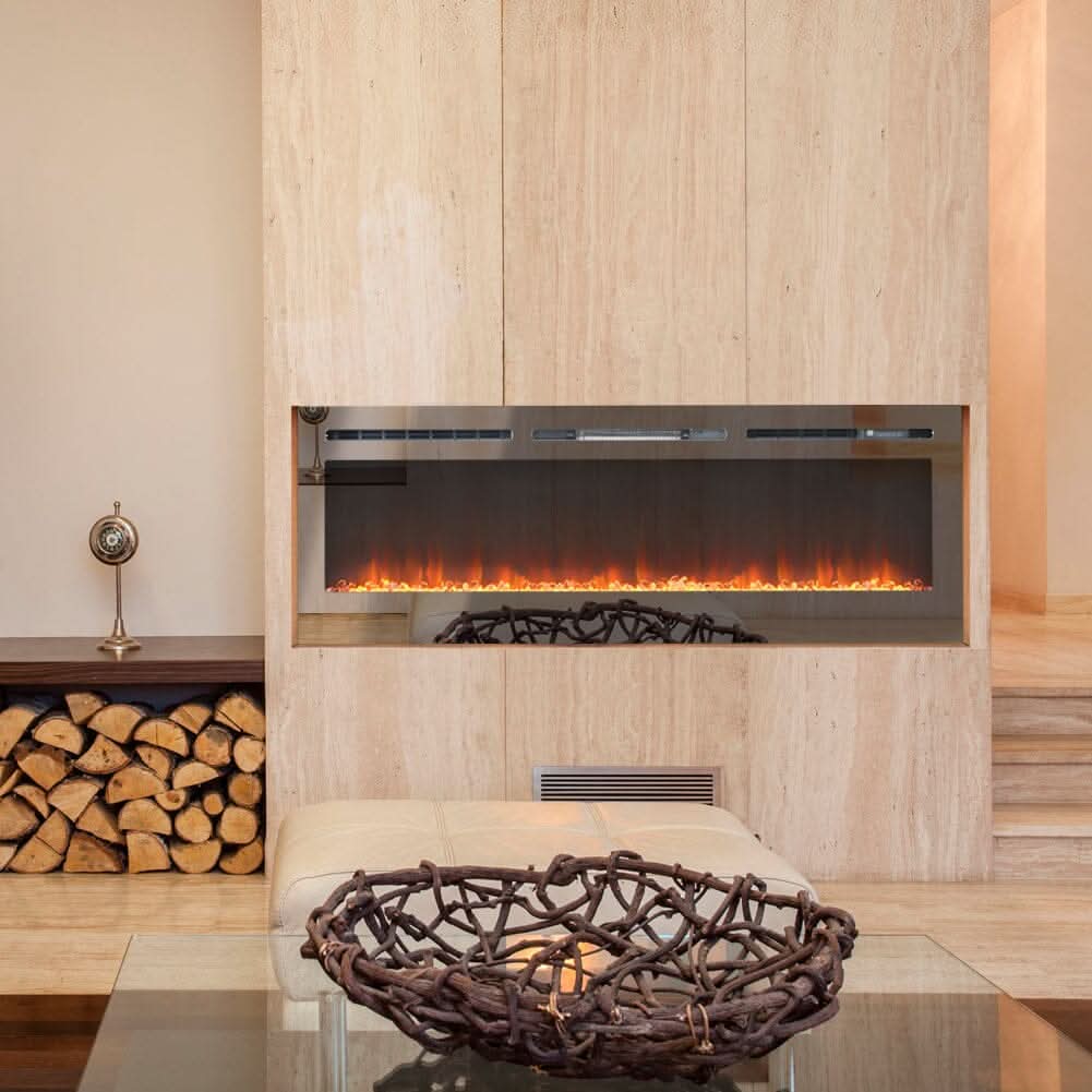 36/40/50/60 Inch 5120 BTU Wall Mounted Fireplace 12 Flame