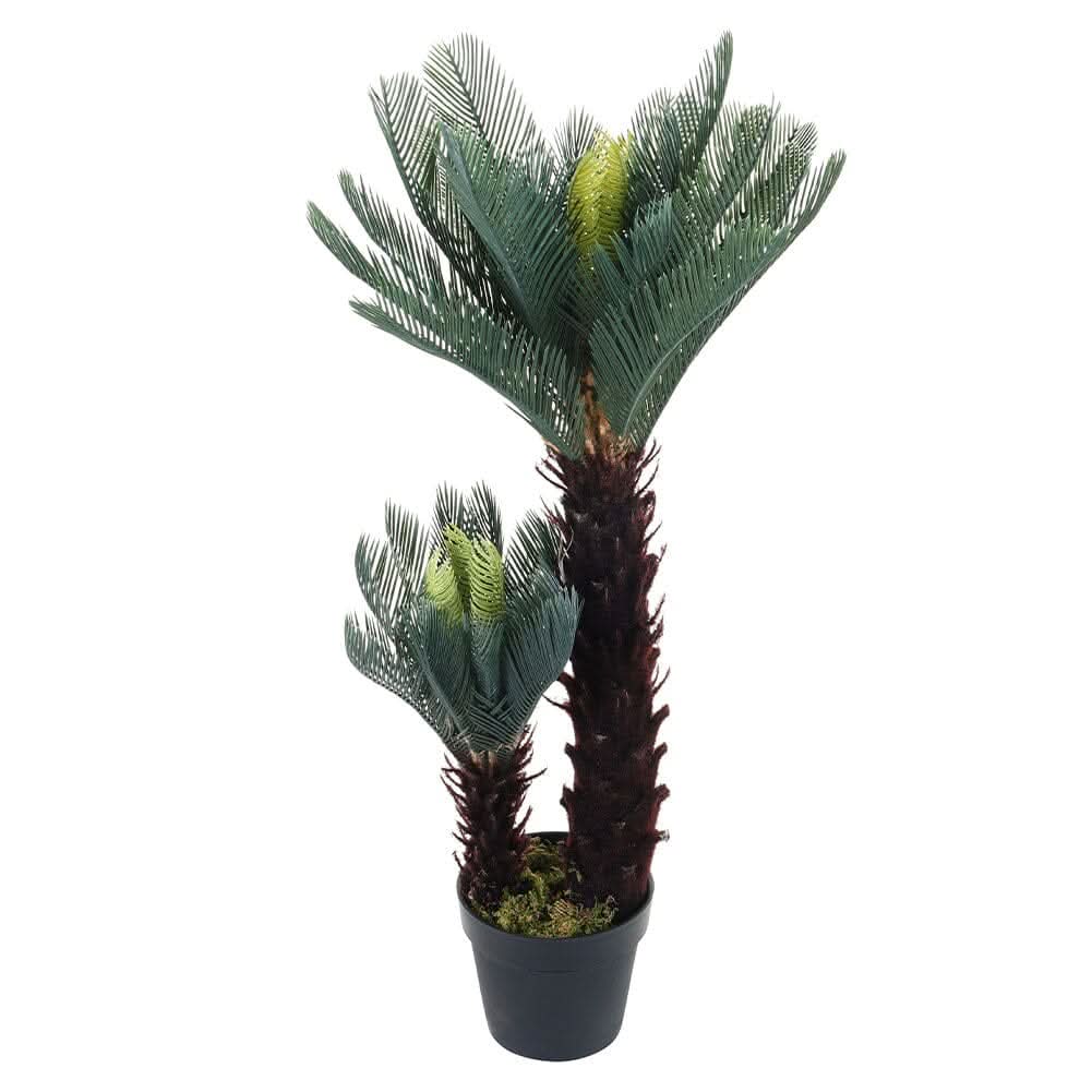 Artificial Double Cycas Decorative Plant in Planter