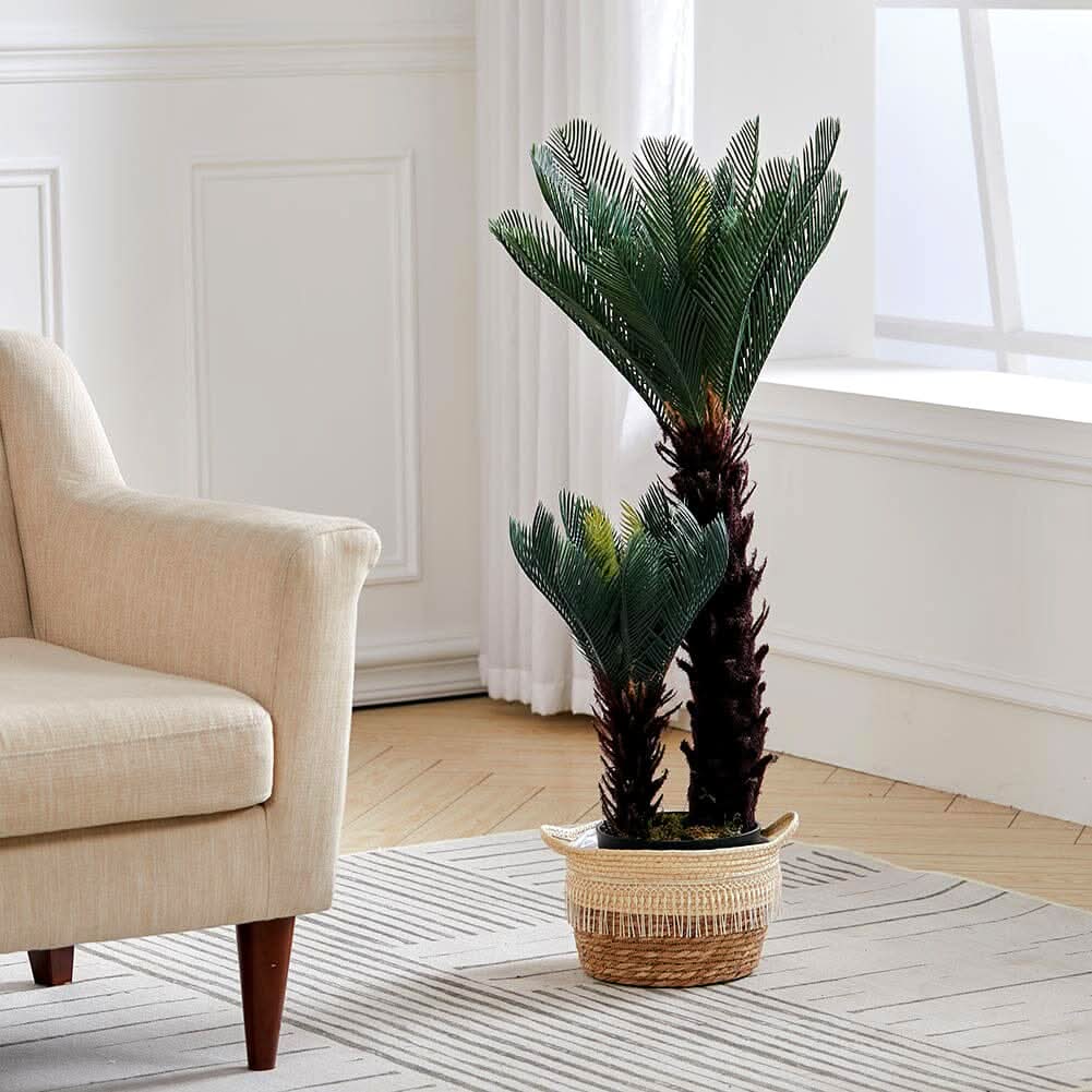 Artificial Double Cycas Decorative Plant in Planter