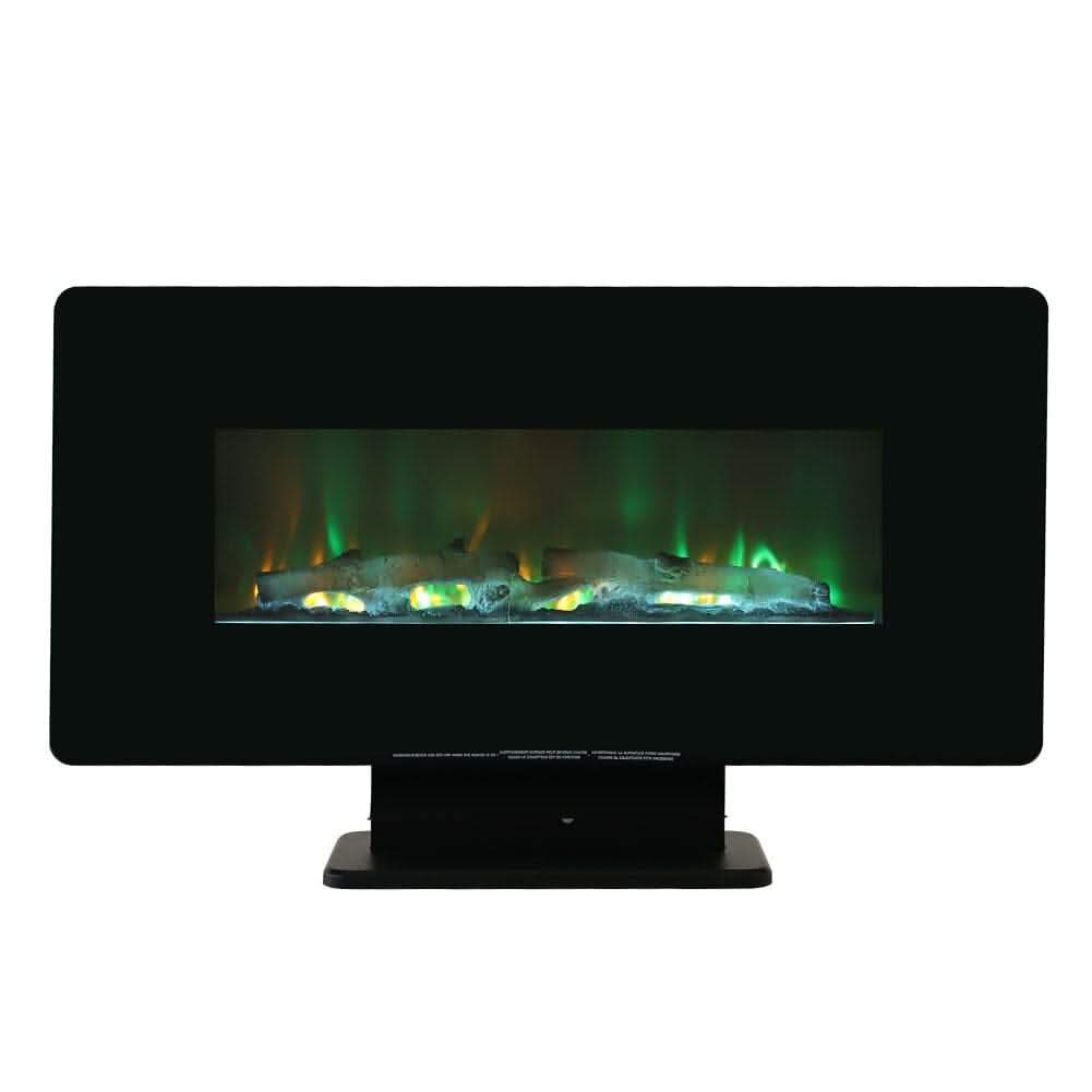 Electric Freestanding and Wall Mounted Fireplace with Stand
