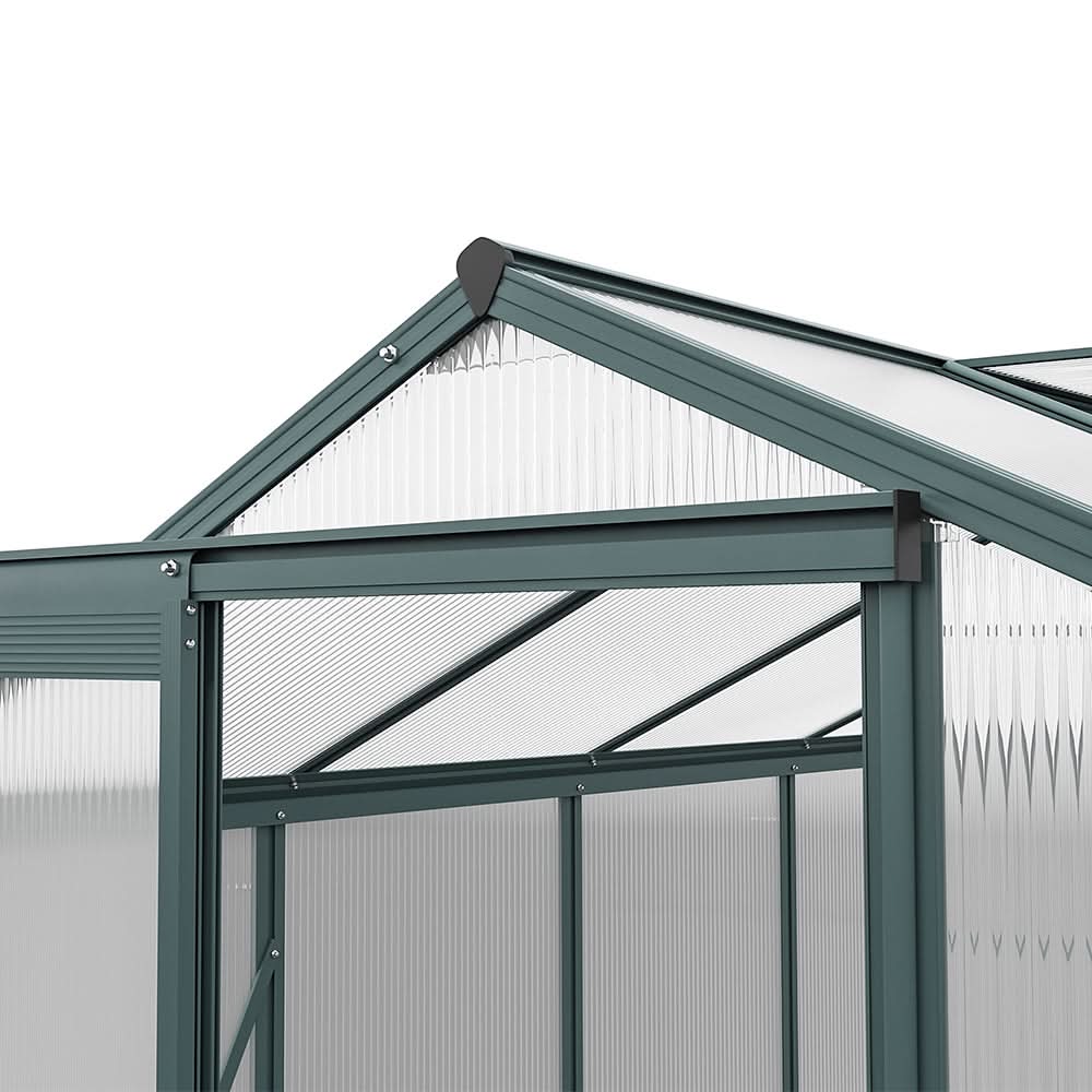 6 x 6 ft Garden Greenhouse Green Framed with Vent