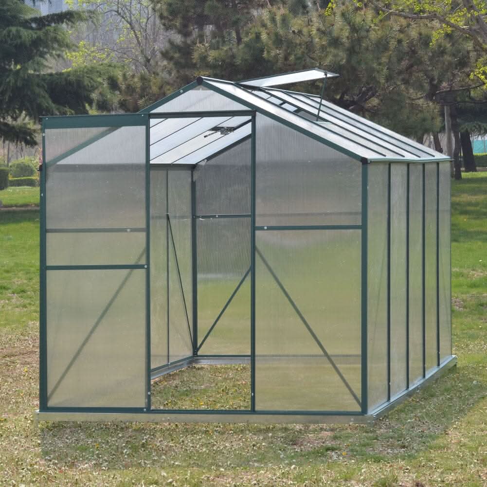 Large Aluminium Hobby Greenhouse and Window Opening