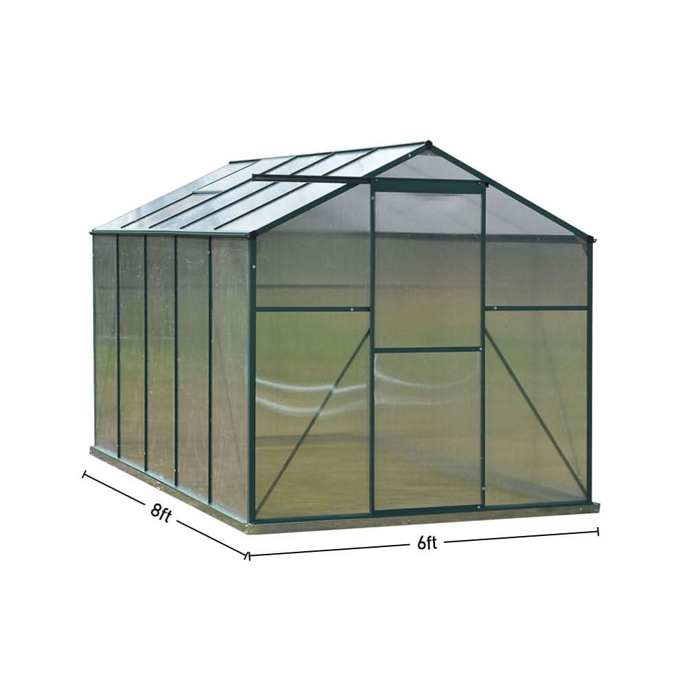 Large Aluminium Hobby Greenhouse and Window Opening