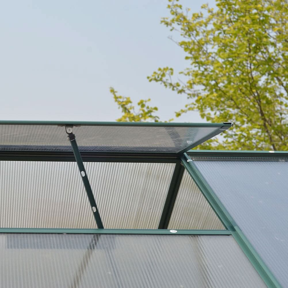 Large Aluminium Hobby Greenhouse and Window Opening